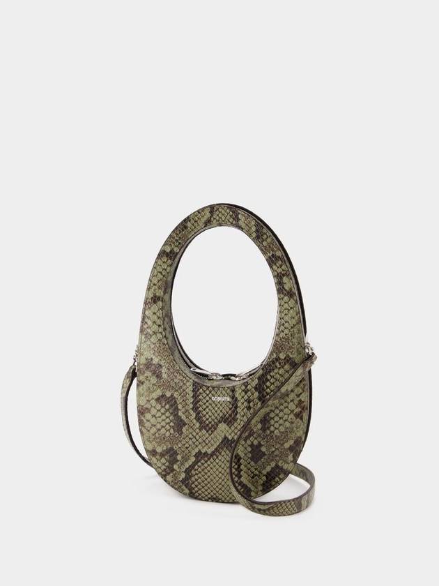 Python Printed Crossbody Mini Swipe Bag - Coperni - Leather - Green - COPERNI - BALAAN 1