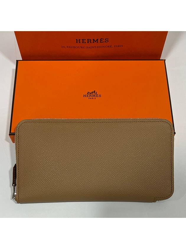 Appsong Silk Zipper Long Wallet CHAI - HERMES - BALAAN 3