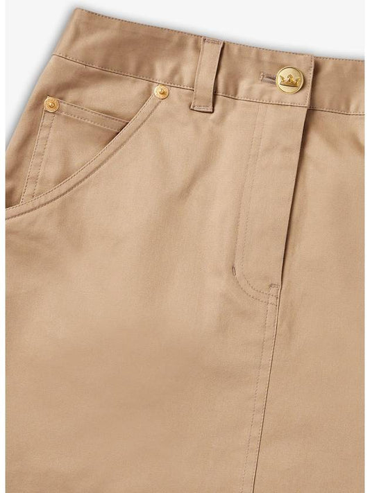 Lambda Women s Golf Wear Skirt Satin H Line 32343 Mocha Beige Official Genuine - LAMBDA - BALAAN 2