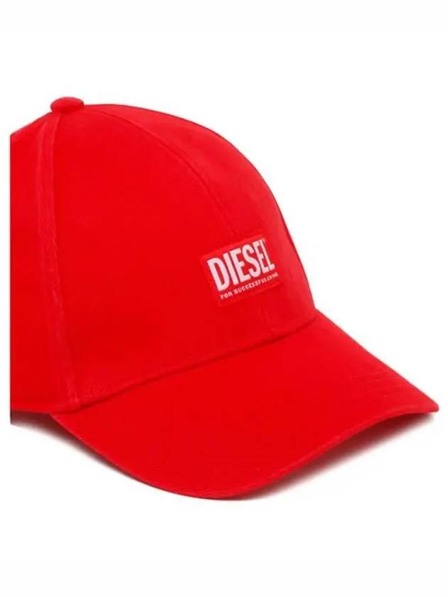 Corry Jacq Wash Logo Patch Base Ball Cap Red - DIESEL - BALAAN 3