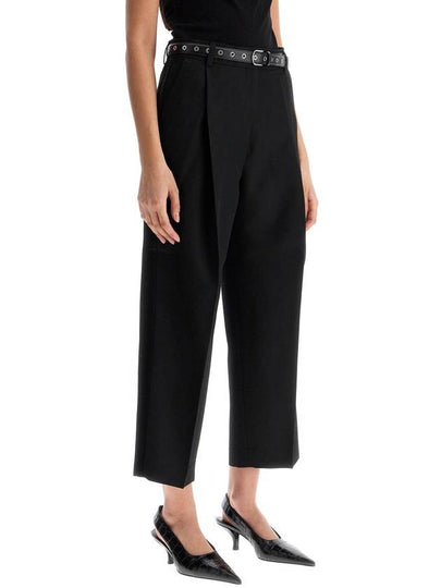 black recycled wool wide leg trousers - TOTEME - BALAAN 2