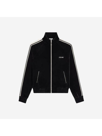 tracksuit jacket velvet jersey black - CELINE - BALAAN 1