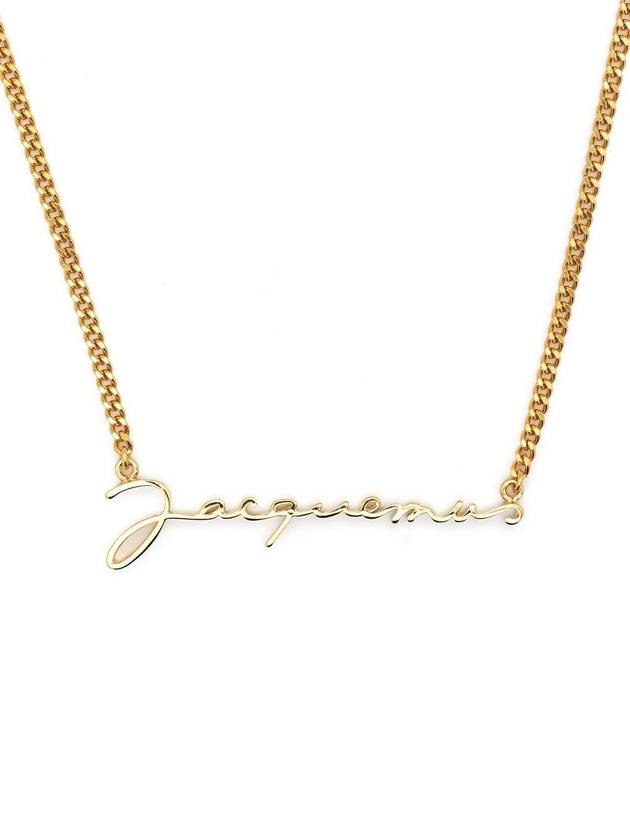 La Chain Signature Logo Chain Necklace Gold - JACQUEMUS - BALAAN 2