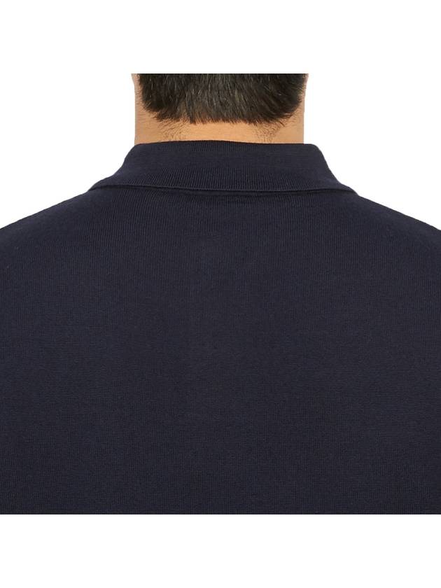 Men's Jerry Wool Long Sleeve Polo Shirt Navy - A.P.C. - BALAAN 8