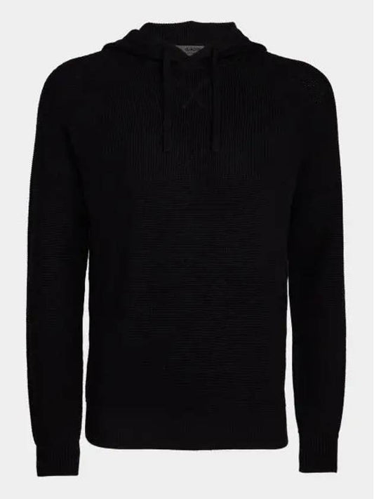 Knit WAFFLE STITCH MERINO WOOL HOODED SWEATER G4MF23S15 ONYX Men's Waffle Stitch Merino Wool Hooded Sweater - G/FORE - BALAAN 2