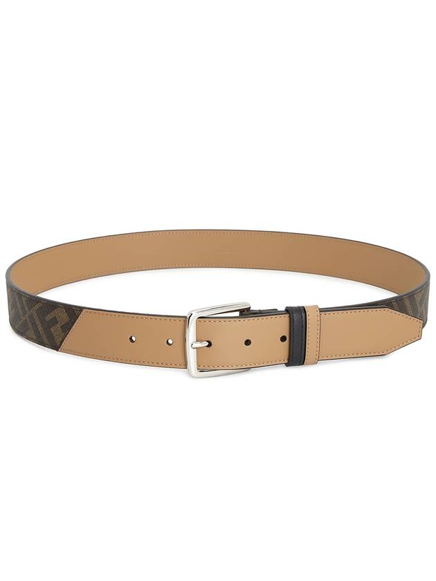 FF Motif Leather Belt Brown - FENDI - BALAAN 3