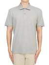 Men's Logo Patch Short Sleeve Polo Shirt Grey - CP COMPANY - BALAAN 2