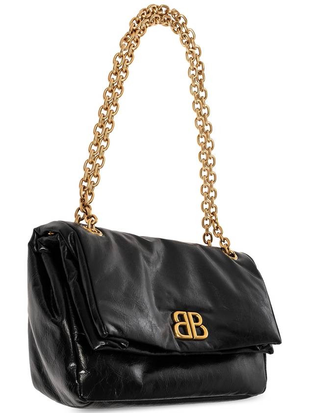 Monaco Small Chain Shoulder Bag Black - BALENCIAGA - BALAAN 5