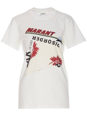 Short Sleeve T Shirt TS0147FA B3N06E 20WH White - ISABEL MARANT - BALAAN 1