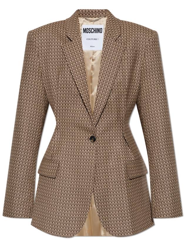 Moschino Wool Blazer, Women's, Beige - MOSCHINO - BALAAN 1