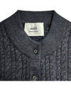 Wool Cardigan Grey - AMI - BALAAN 7