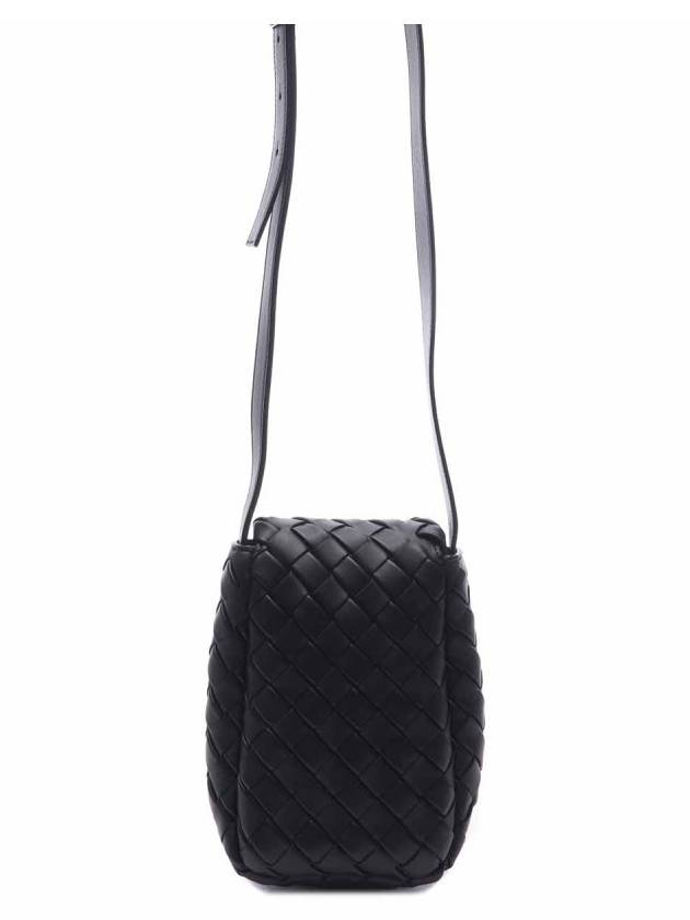 Vertical Cobble Mini Leather Cross Bag Black - BOTTEGA VENETA - BALAAN 5