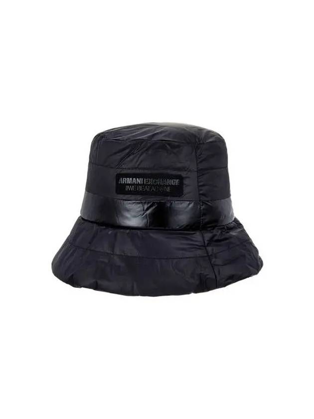 Women s Logo Patch Nylon Padded Bucket Hat Black 270710 - ARMANI EXCHANGE - BALAAN 1