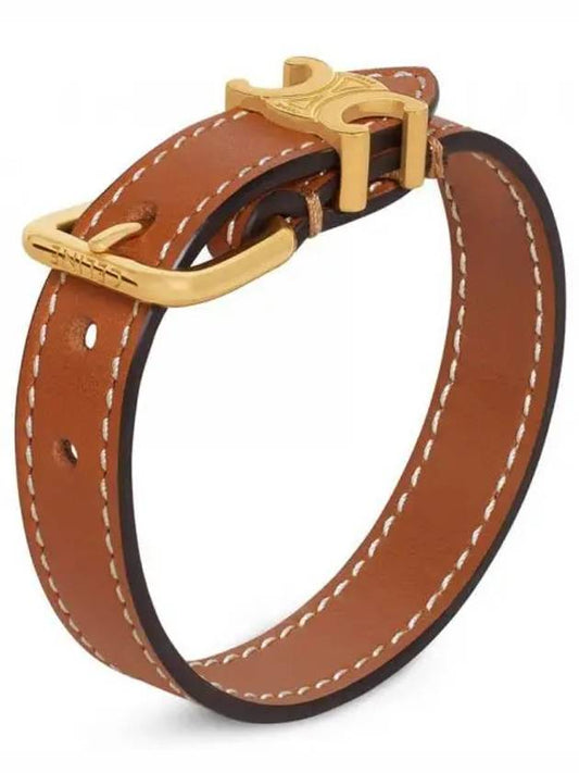 Triomphe Calfskin Bracelet Gold Tan - CELINE - BALAAN 2