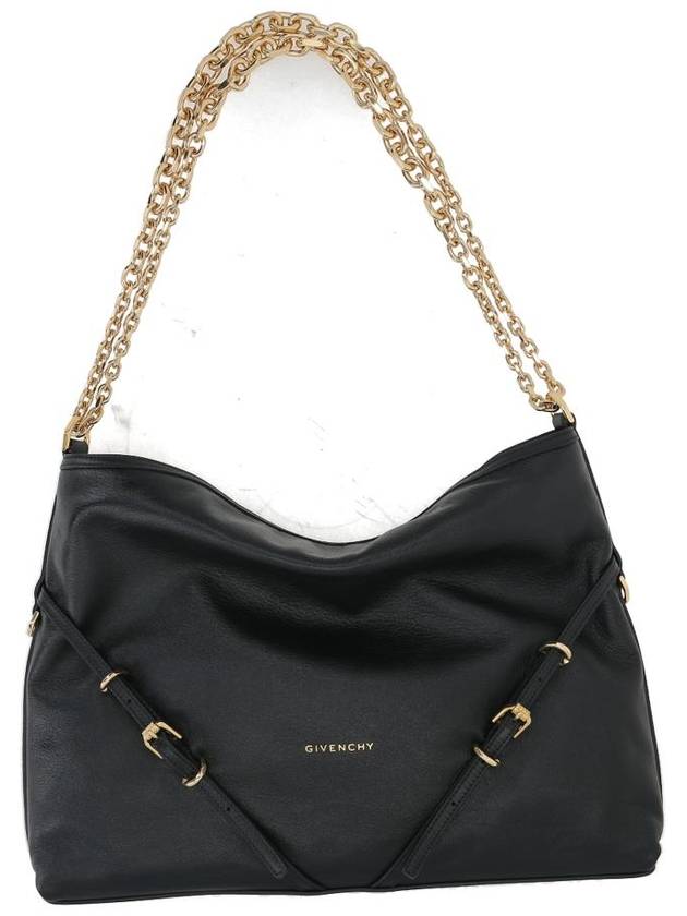 Voyou Chain Leather Shoulder Bag Black - GIVENCHY - BALAAN 3