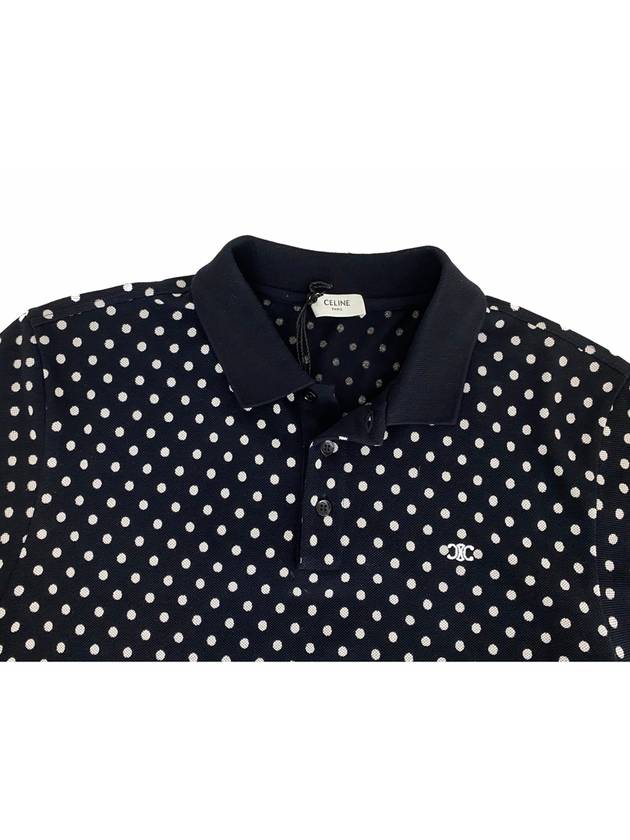 Triomphe Logo Dot Short Sleeve PK Shirt Black - CELINE - BALAAN.