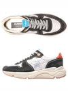 Men's Running Sole Suede Low Top Sneakers Cream Dark Grey - GOLDEN GOOSE - BALAAN 2