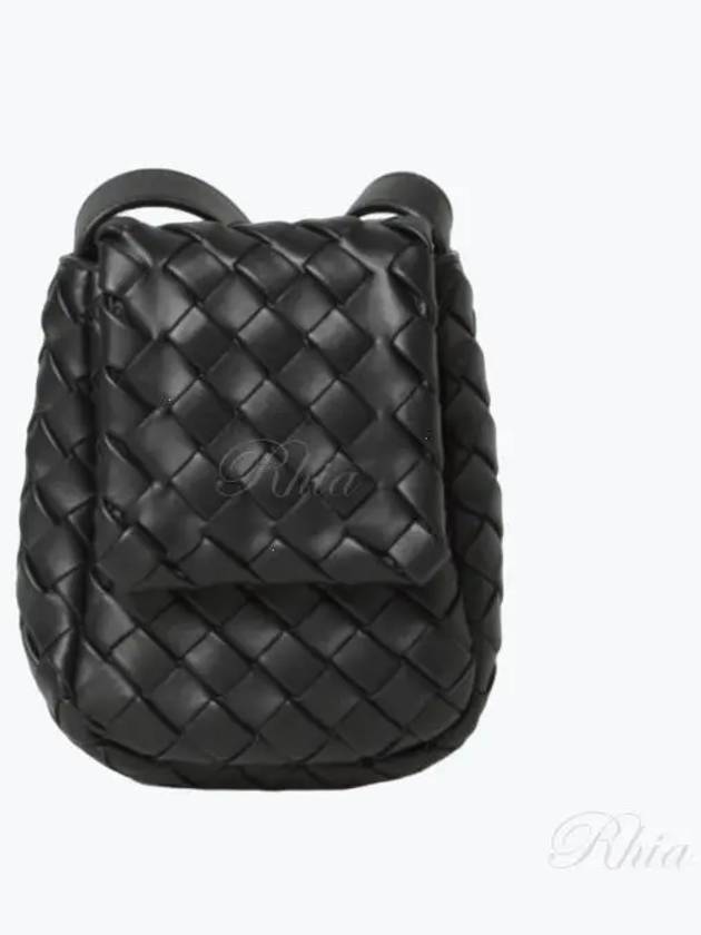 Vertical Cobble Mini Leather Cross Bag Black - BOTTEGA VENETA - BALAAN 2