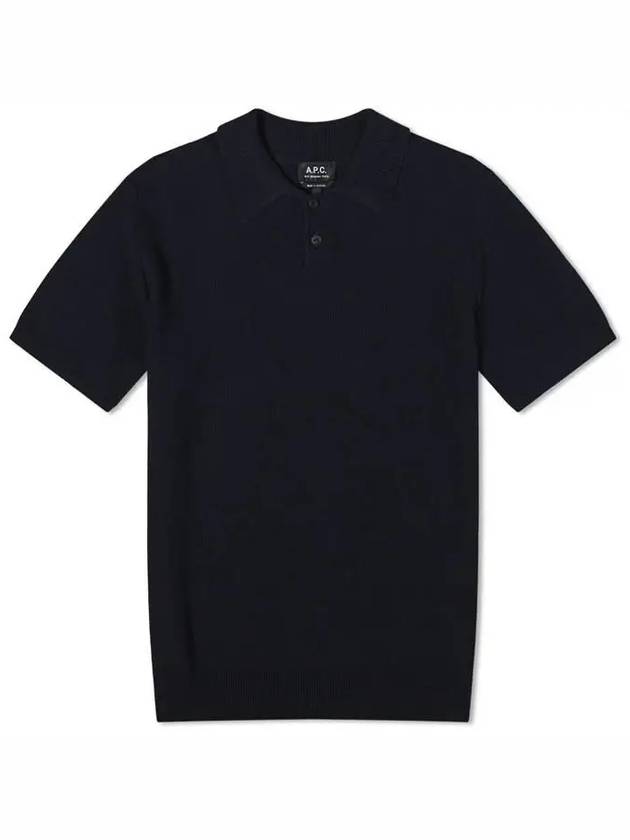 Men's Jay Knit Polo Shirt Navy - A.P.C. - BALAAN 2