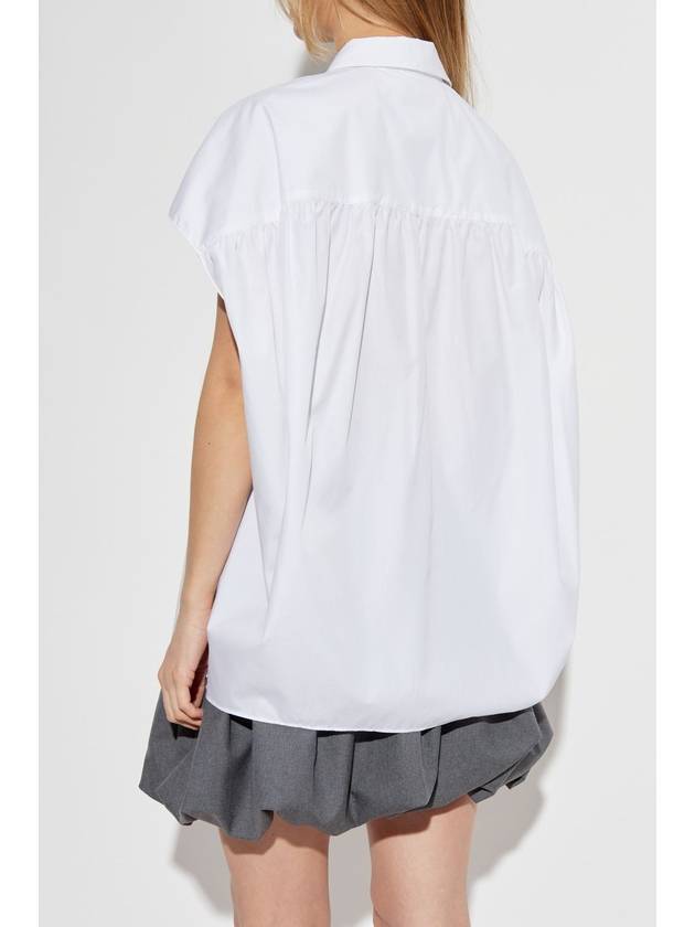 Marni Sleeveless Oversize Shirt, Women's, White - MARNI - BALAAN 4