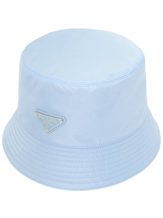 Re-Nylon Triangle Logo Bucket Hat Sky Blue - PRADA - BALAAN 2