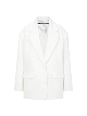 Oversized open jacket white - ALEXANDER WANG - BALAAN 1