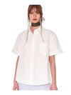 HALF COTTON OVERFIT SHIRTS WHITE - ZIZEMUSEUM - BALAAN 1