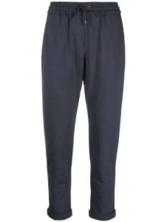 Drawstring Cropped Pants Navy - BRUNELLO CUCINELLI - BALAAN 2