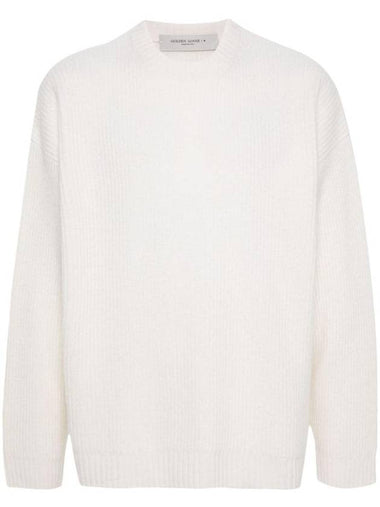 ribbed knit top white - GOLDEN GOOSE - BALAAN 1