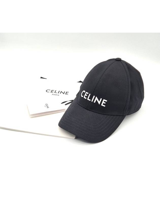 Embroidered Logo Cotton Ball Cap Black - CELINE - BALAAN 2