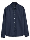 Comfort Tencel Slim Long Sleeve Shirt Navy - J.LINDEBERG - BALAAN 1