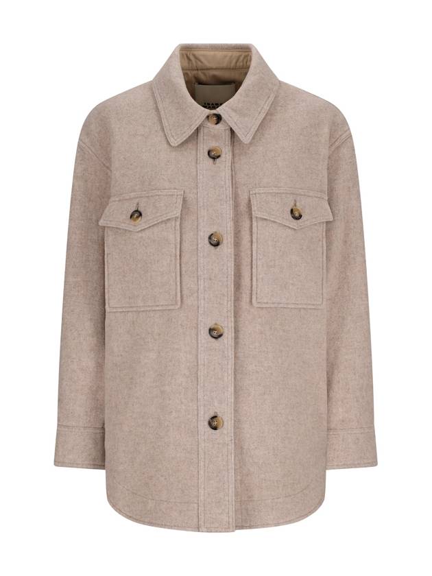 Haveli Button Up Brushed Coat MA0020FCB1D03I - ISABEL MARANT - BALAAN 2