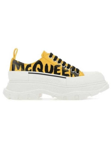 graffiti logo printed treadslick low-top sneakers - ALEXANDER MCQUEEN - BALAAN 1