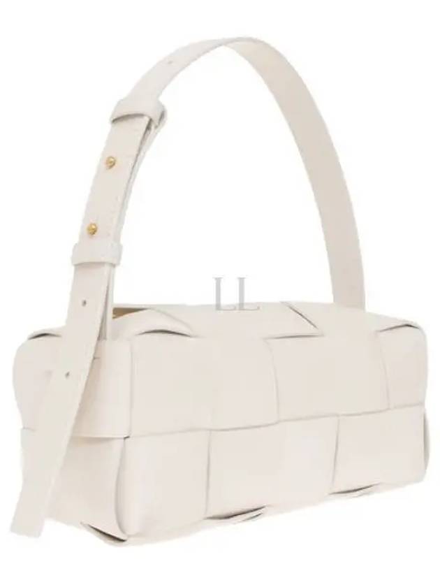 Brick Cassette Intrecciato Small Shoulder Bag White - BOTTEGA VENETA - BALAAN 2