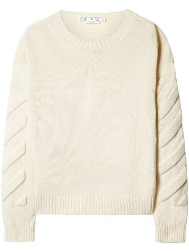 Arrow Knit Top Ivory - OFF WHITE - BALAAN 1