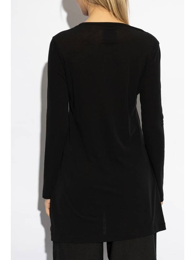 Yohji Yamamoto Printed Top, Women's, Black - YOHJI YAMAMOTO - BALAAN 4