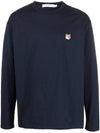 Fox Head Patch Regular Long Sleeve T-Shirt Navy - MAISON KITSUNE - BALAAN 2