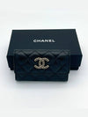 Stone Logo Card Holder Caviar Black AP3400 - CHANEL - BALAAN 3