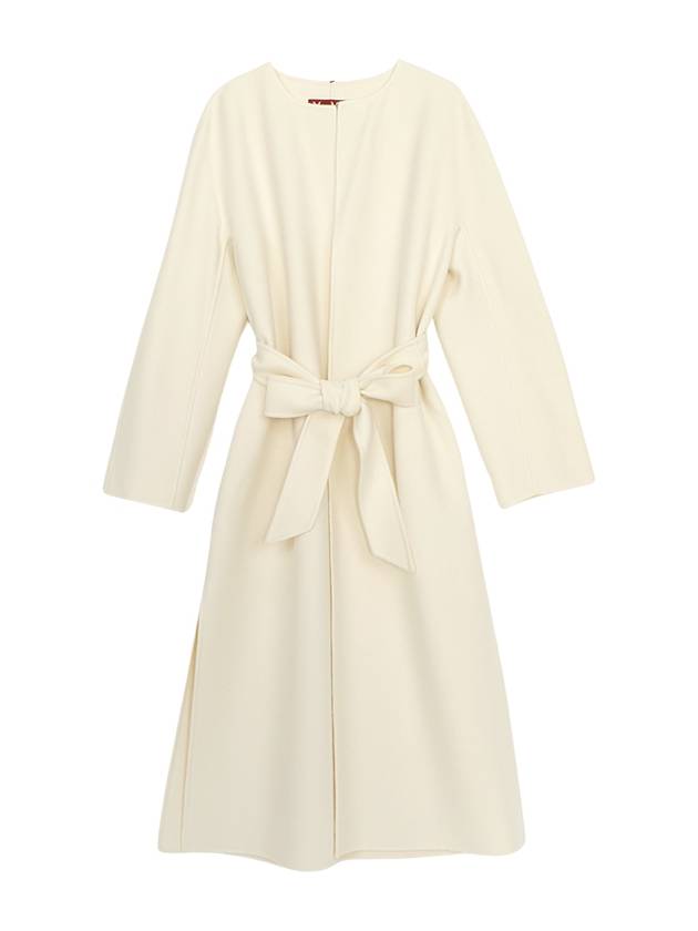 Abetone Cashmere Wrap Single Coat Ivory - MAX MARA - BALAAN 2