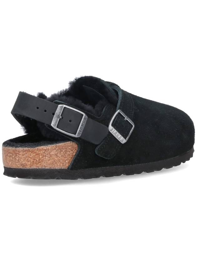 Tokio Shearling Suede Sandals Black - BIRKENSTOCK - BALAAN 5