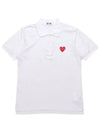 Red Heart Wappen Polo Shirt P1 T006 5 White - COMME DES GARCONS - BALAAN 4