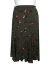 Sonia Olive Green Print Skirt 44 - SONIA RYKIEL - BALAAN 1