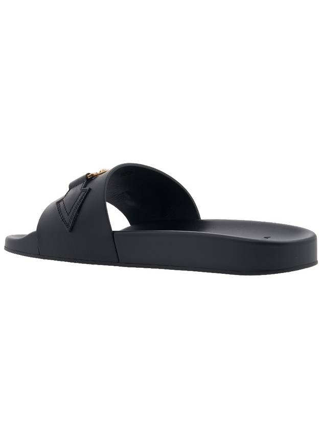 Men's Medusa Biggie Slippers Black - VERSACE - BALAAN.