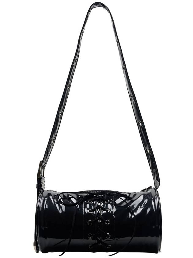 2WAY BELTED STRAP BARREL BAG SMALL_GLOSSY BLACK - DON’T ASK MY PLAN - BALAAN 4