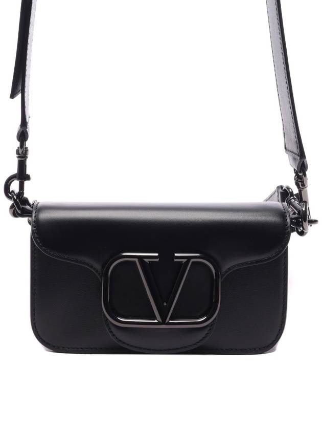 Loco Mini Leather Shoulder Bag Black - VALENTINO - BALAAN 3