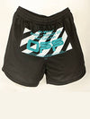 Wave Line Logo Mesh Shorts Black - OFF WHITE - BALAAN 2