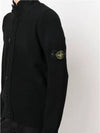 Men's Patch High Neck Lambswool Knit Cardigan Black - STONE ISLAND - BALAAN 6