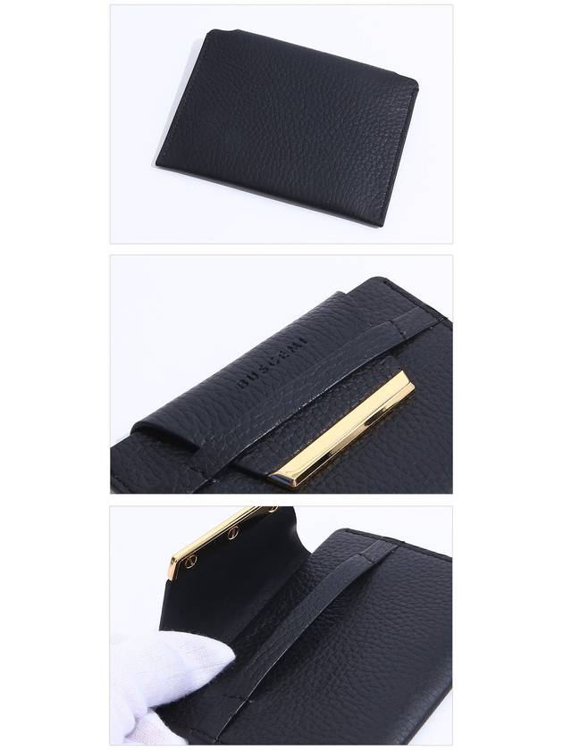 Men's Classic Leather Card Wallet Black - BUSCEMI - BALAAN 4