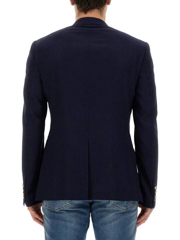 Virgin Wool Double Breasted Blazer G2NW1TFM2GU - DOLCE&GABBANA - BALAAN 4