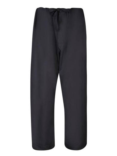 Silk Poplin Straight Pants Black - MAISON MARGIELA - BALAAN 2